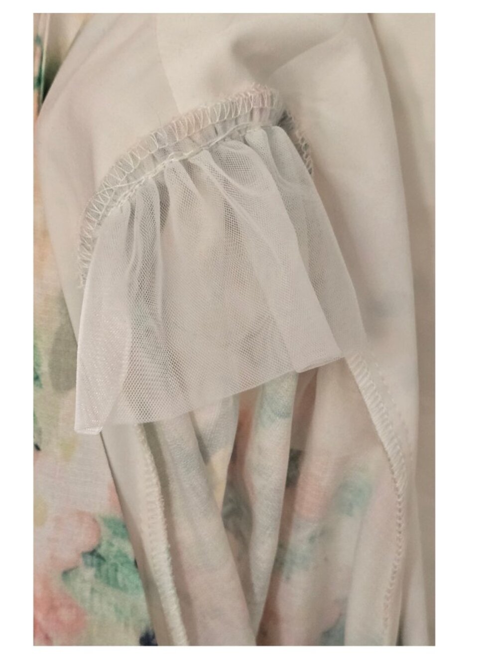 Alex Marie Irena Floral Botanical Midi Puff Sleeve Wrap Dress Sze 18 Cottagecore - Picture 9 of 9